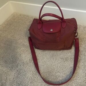 Longchamp Le Pliage Tote Bag – Raspberry (Well-Loved Condition)